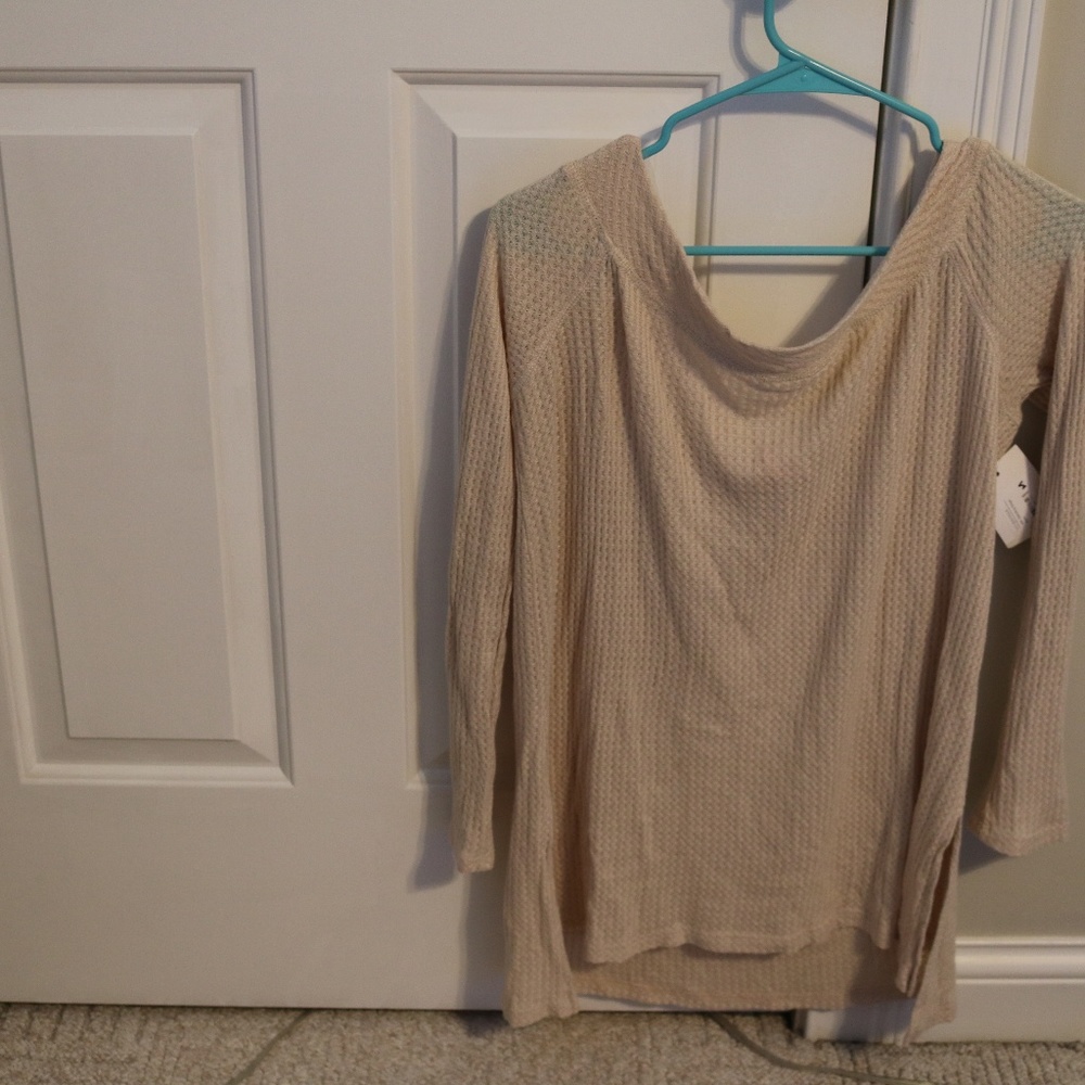 Cream light pullover sweater